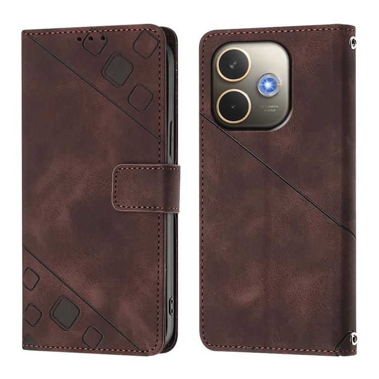 For OPPO A5 Pro 5G Global Skin-feel Embossed Leather Phone Case