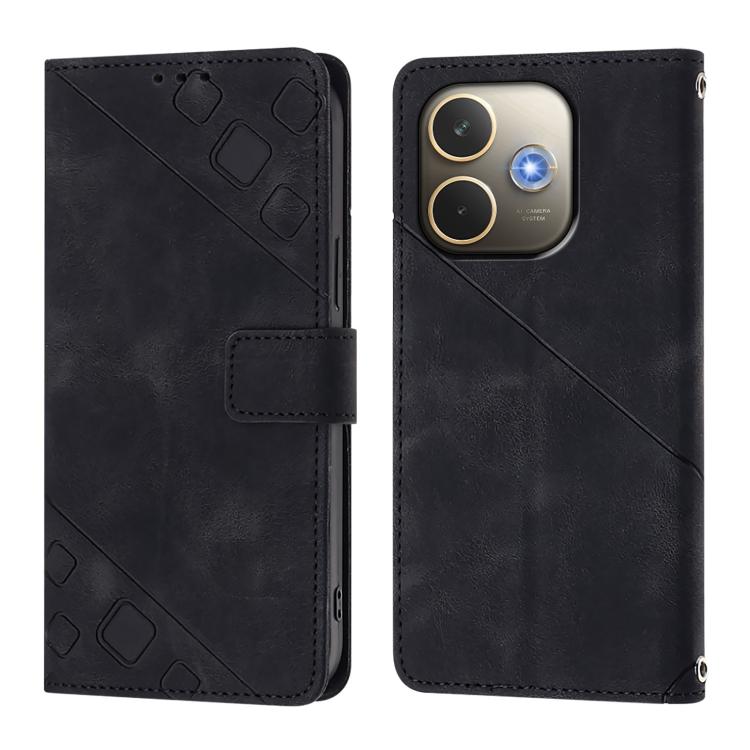 For OPPO A5 Pro 5G Global Skin-feel Embossed Leather Phone Case