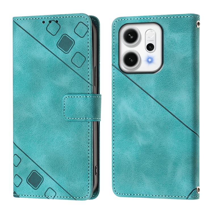For OPPO Reno14 Pro 5G Global Skin-feel Embossed Leather Phone Case