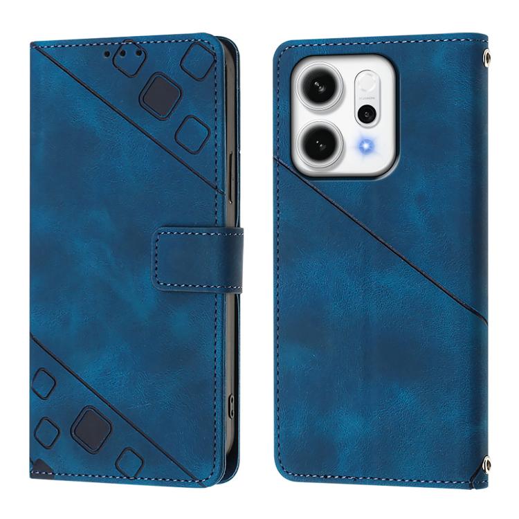 For OPPO Reno14 Pro 5G Global Skin-feel Embossed Leather Phone Case