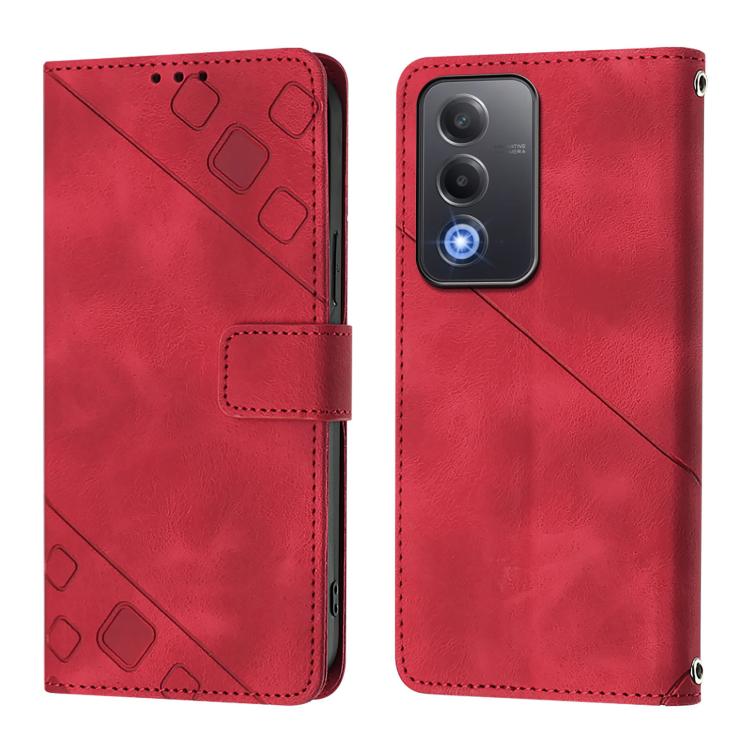 For OPPO A5 5G Global / A3 Pro 5G Global Skin-feel Embossed Leather Phone Case