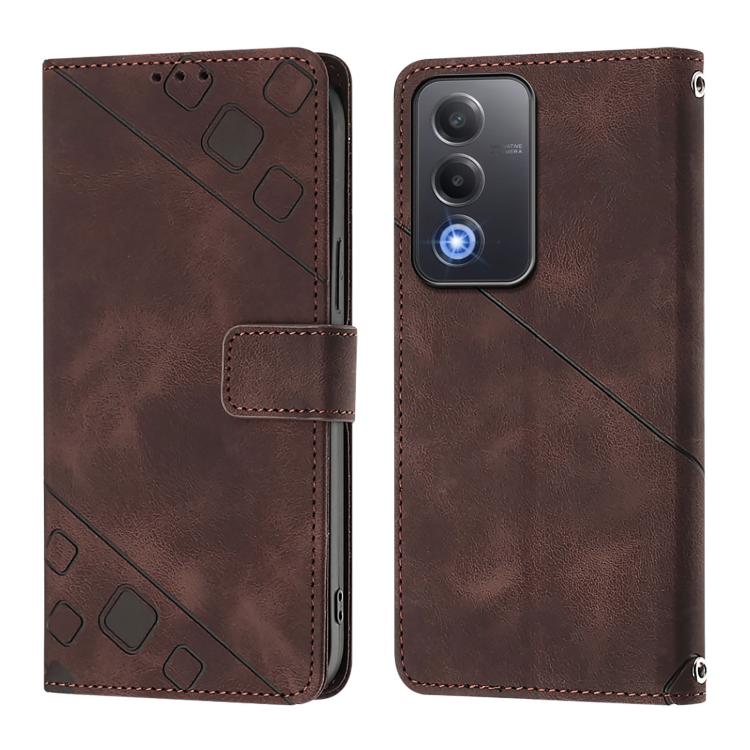 For OPPO A5 5G Global / A3 Pro 5G Global Skin-feel Embossed Leather Phone Case