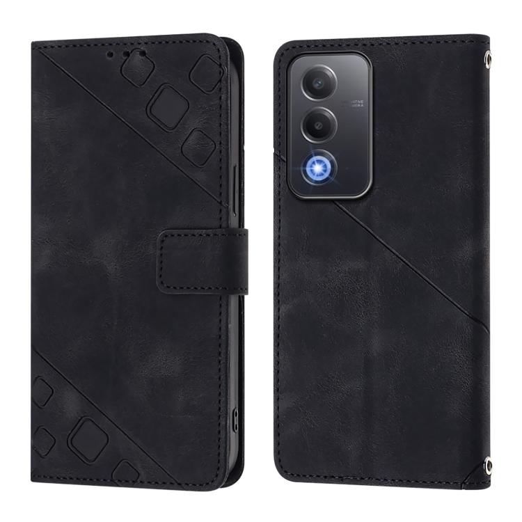 For OPPO A5 5G Global / A3 Pro 5G Global Skin-feel Embossed Leather Phone Case