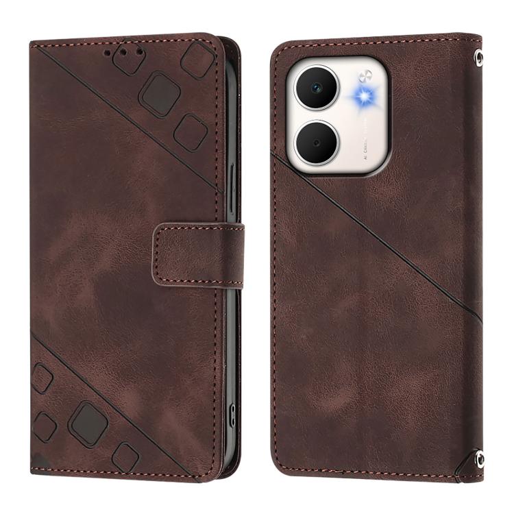 For OPPO A5x 4G Global / 5G Global Skin-feel Embossed Leather Phone Case