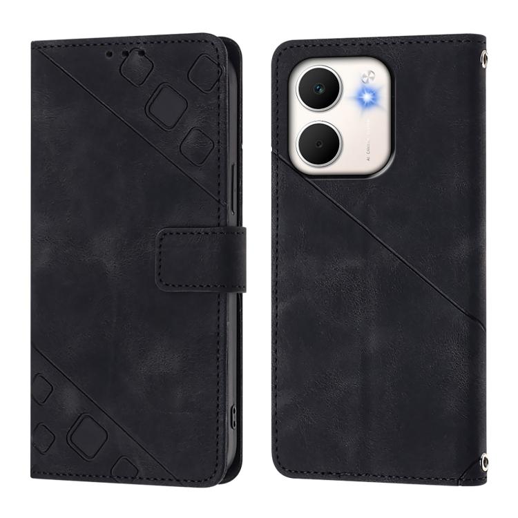 For OPPO A5x 4G Global / 5G Global Skin-feel Embossed Leather Phone Case