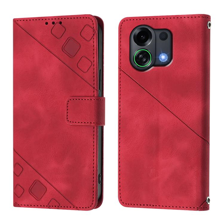 For OPPO K13 Turbo 5G Skin-feel Embossed Leather Phone Case