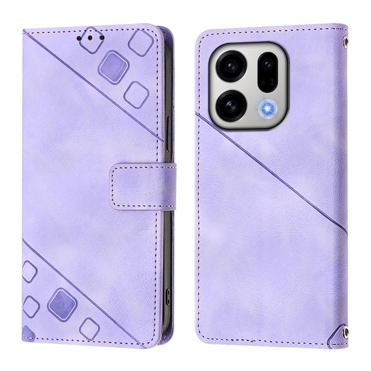 For OPPO Find X9 Skin-feel Embossed Leather Phone Case