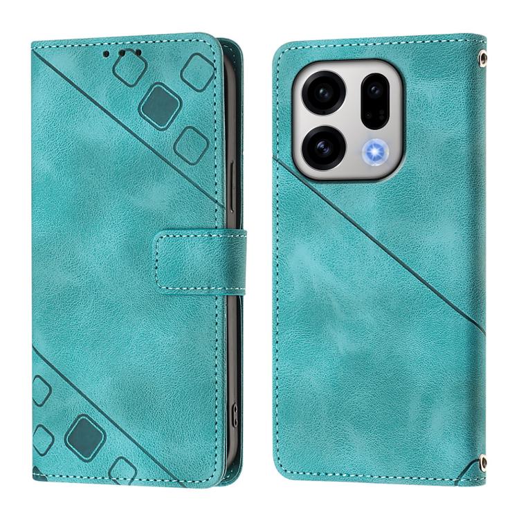 For OPPO Find X9 Skin-feel Embossed Leather Phone Case