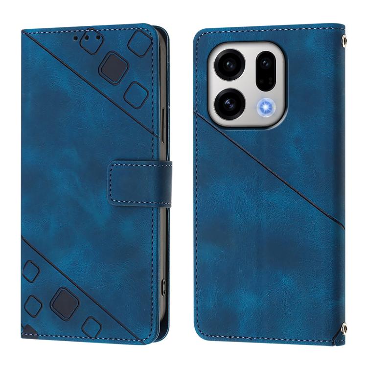 For OPPO Find X9 Skin-feel Embossed Leather Phone Case