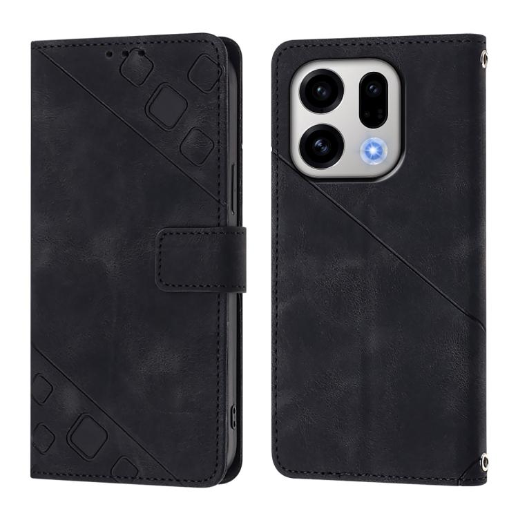 For OPPO Find X9 Skin-feel Embossed Leather Phone Case