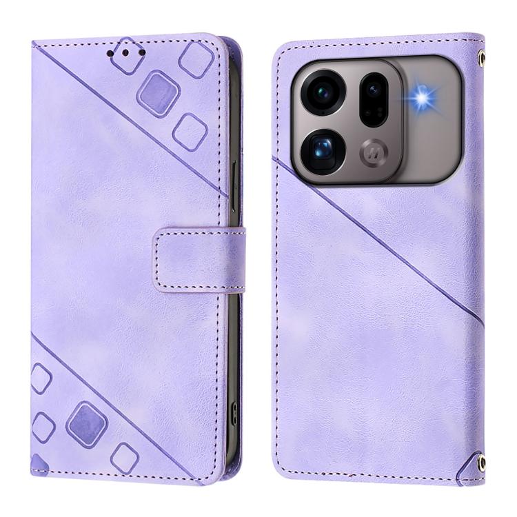 For OPPO Find X9s Pro 5G Skin-feel Embossed Leather Phone Case