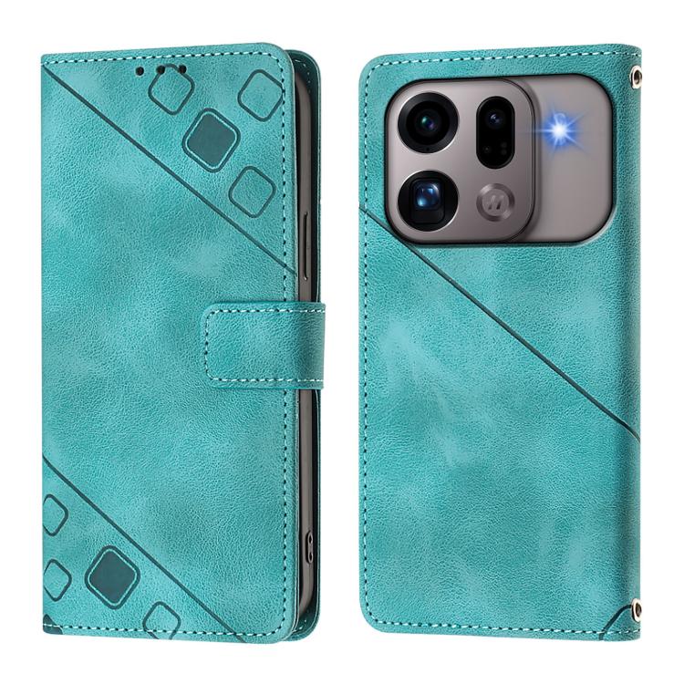 For OPPO Find X9s Pro 5G Skin-feel Embossed Leather Phone Case