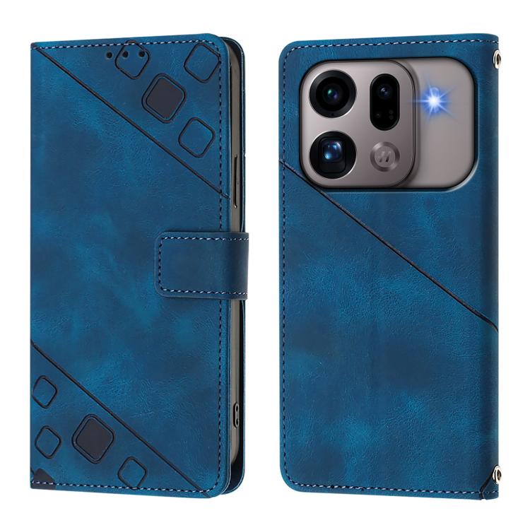 For OPPO Find X9s Pro 5G Skin-feel Embossed Leather Phone Case
