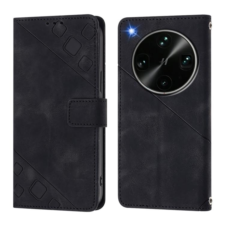 For OPPO Find X9 Ultra Skin-feel Embossed Leather Phone Case