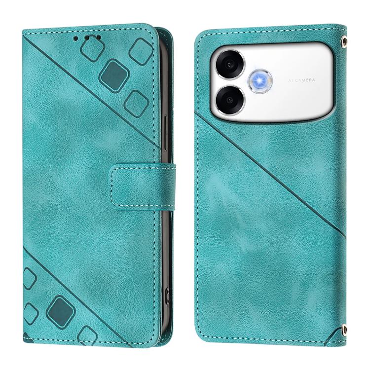For OPPO A6s Pro 4G Skin-feel Embossed Leather Phone Case