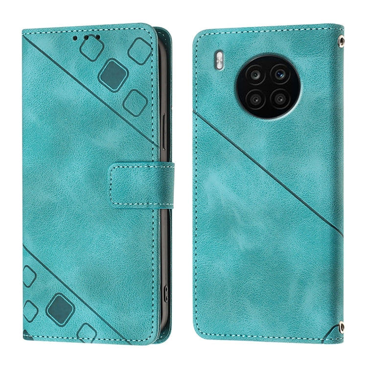 For Huawei Nova 8i Skin Feel Embossed Leather Phone Case