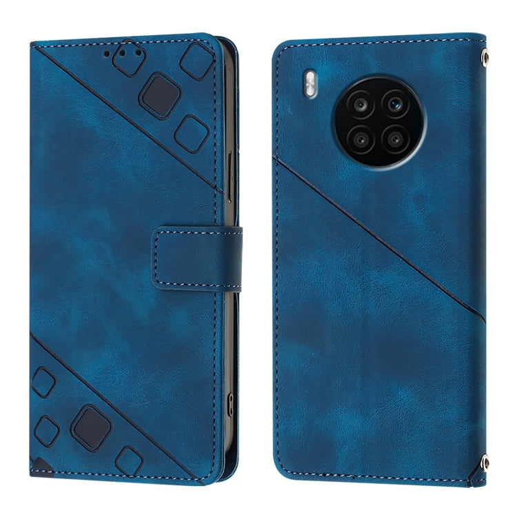 For Huawei Nova 8i Skin Feel Embossed Leather Phone Case