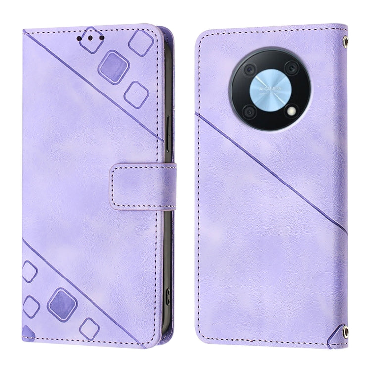 For Huawei Enjoy 50 Pro / Nova Y90 Skin Feel Embossed Leather Phone Case