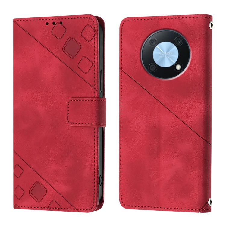 For Huawei Enjoy 50 Pro / Nova Y90 Skin Feel Embossed Leather Phone Case