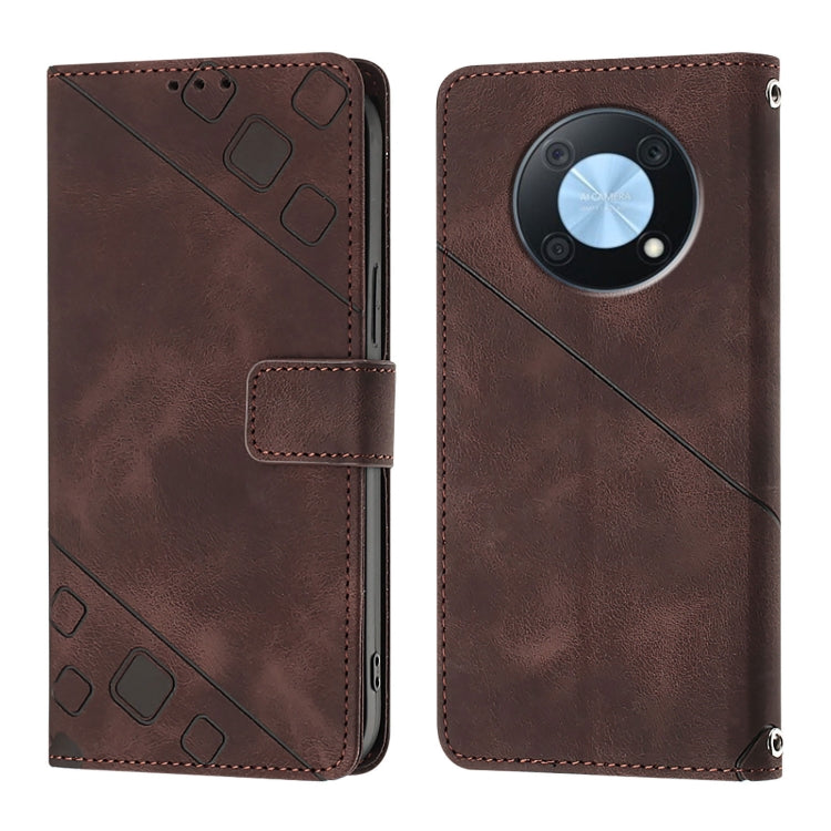 For Huawei Enjoy 50 Pro / Nova Y90 Skin Feel Embossed Leather Phone Case
