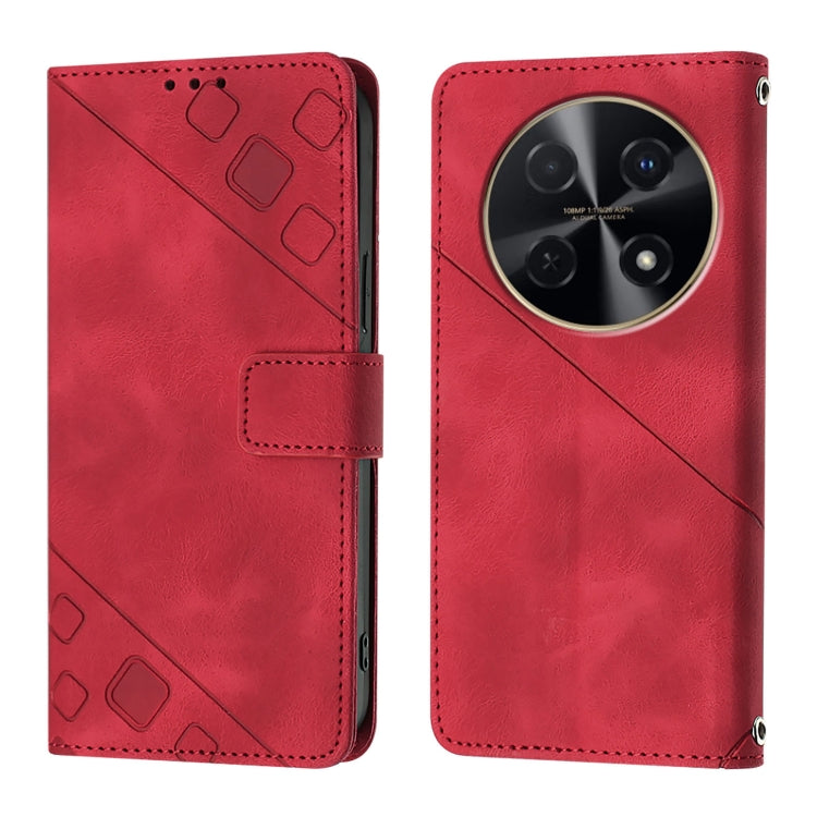 For Huawei Nova 12i Global Skin Feel Embossed Leather Phone Case