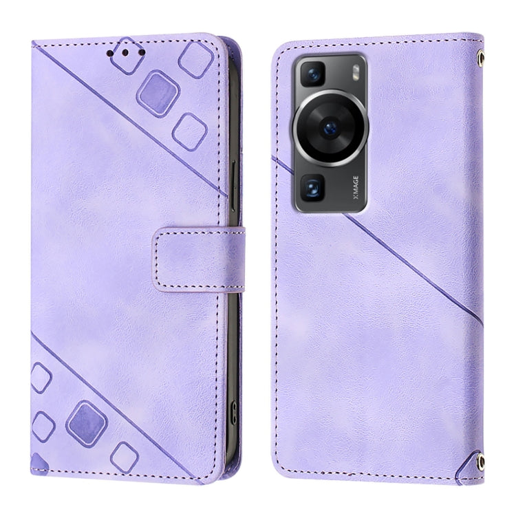 For Huawei P60 / P60 Pro Skin Feel Embossed Leather Phone Case