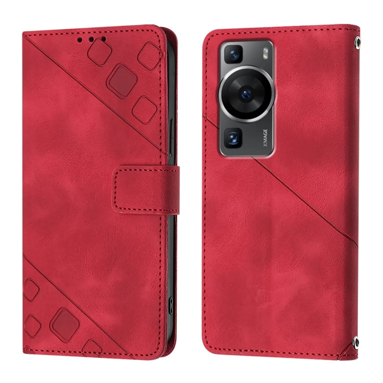 For Huawei P60 / P60 Pro Skin Feel Embossed Leather Phone Case