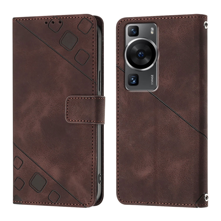 For Huawei P60 / P60 Pro Skin Feel Embossed Leather Phone Case