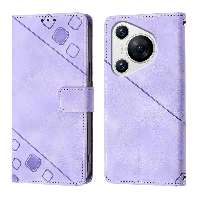 For Huawei Pura 70 Skin Feel Embossed Leather Phone Case