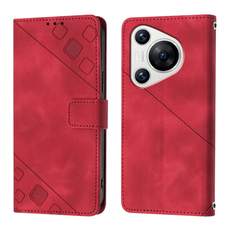 For Huawei Pura 70 Skin Feel Embossed Leather Phone Case
