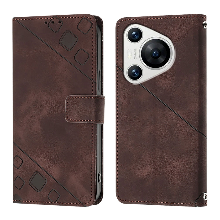 For Huawei Pura 70 Skin Feel Embossed Leather Phone Case