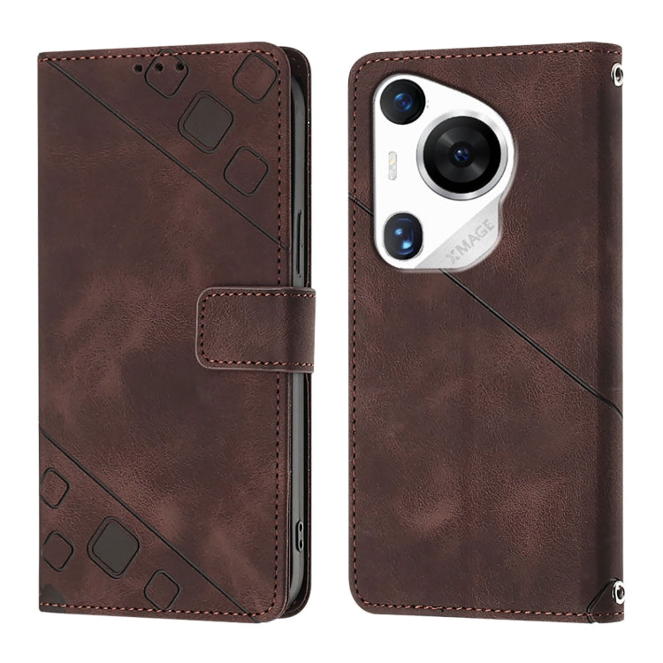 For Huawei Pura 70 Pro Skin Feel Embossed Leather Phone Case
