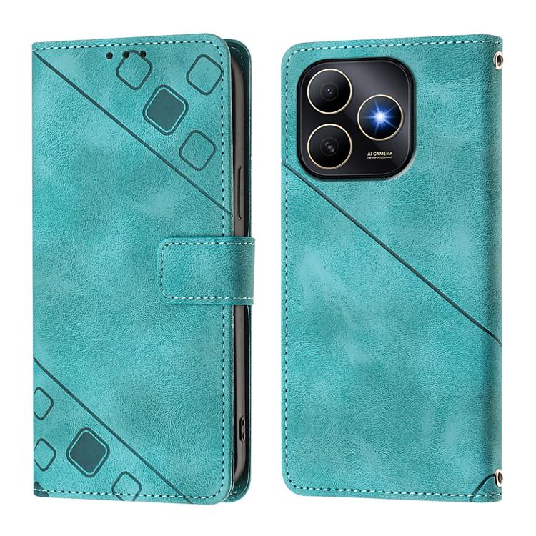 For Huawei Enjoy 80s 4G Skin Feel Embossed Leather Phone Case