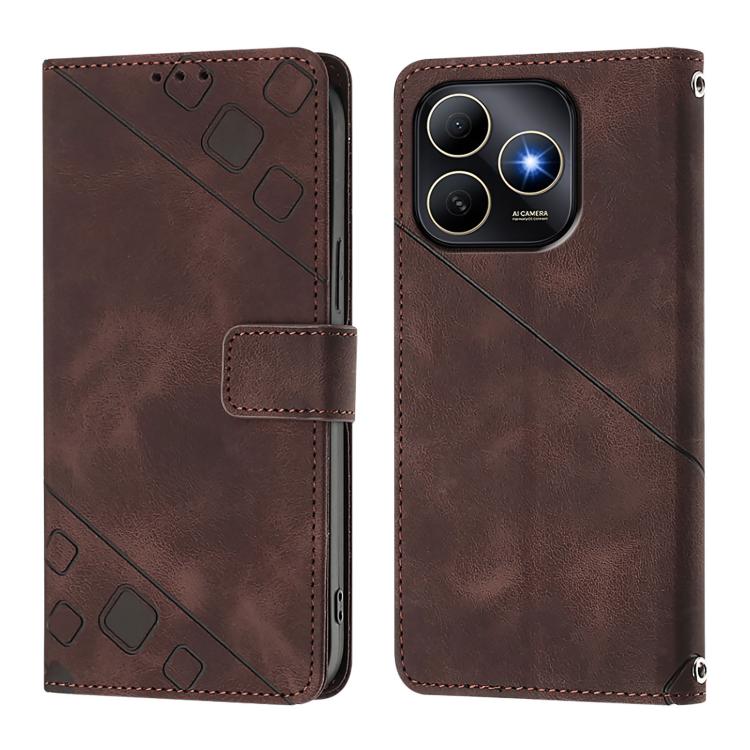For Huawei Enjoy 80s 4G Skin Feel Embossed Leather Phone Case