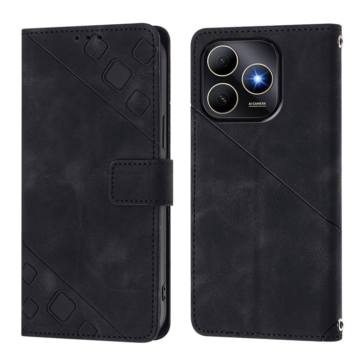 For Huawei Enjoy 80s 4G Skin Feel Embossed Leather Phone Case