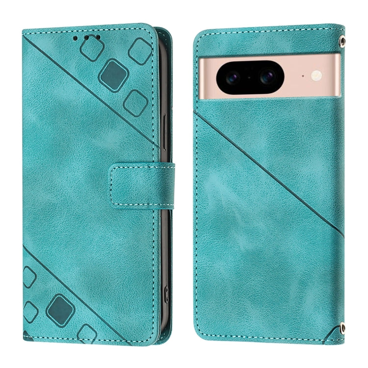 For Google Pixel 8a Skin-feel Embossed Leather Phone Case