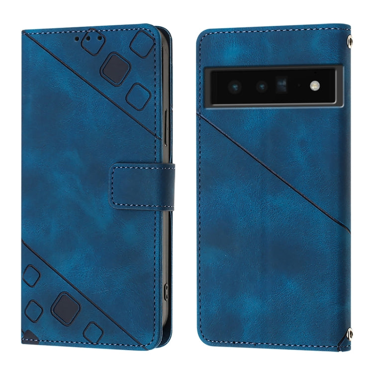 For Google Pixel 6 Pro Skin-feel Embossed Leather Phone Case