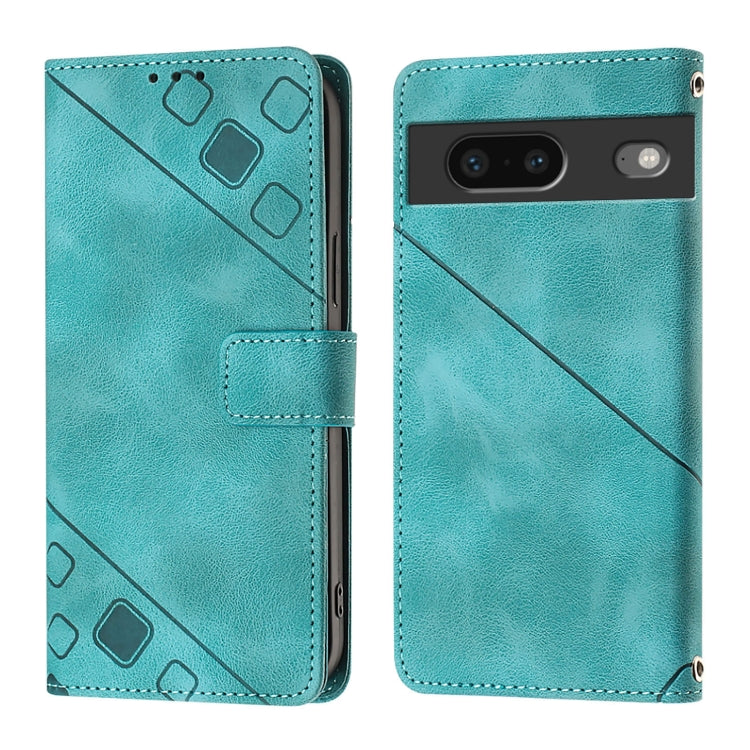 For Google Pixel 7 5G Skin-feel Embossed Leather Phone Case