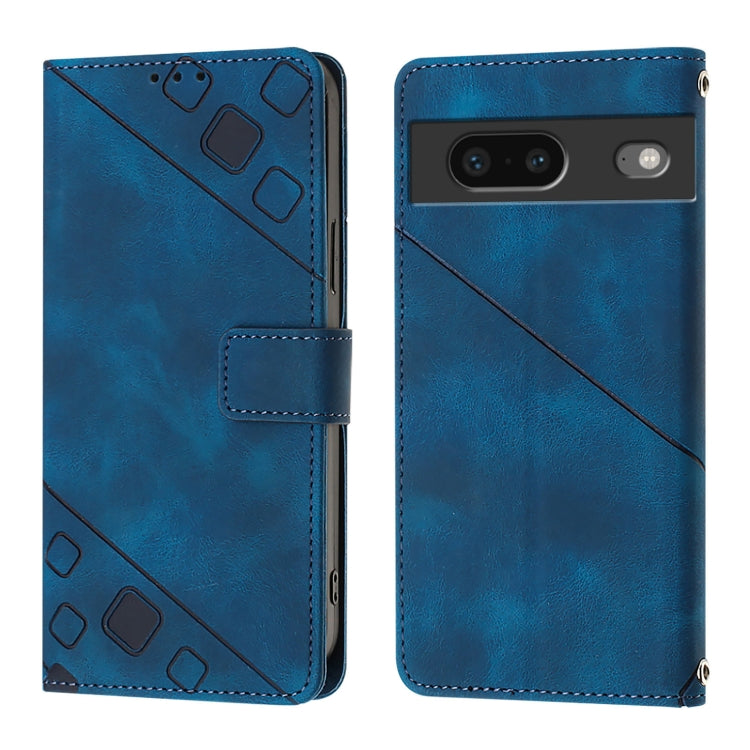For Google Pixel 7 5G Skin-feel Embossed Leather Phone Case