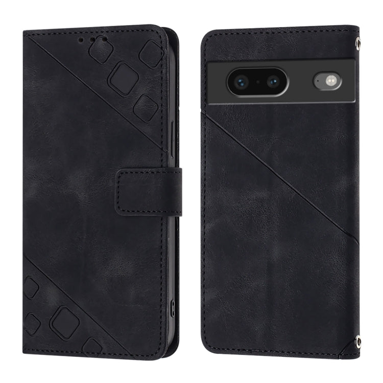 For Google Pixel 7 5G Skin-feel Embossed Leather Phone Case