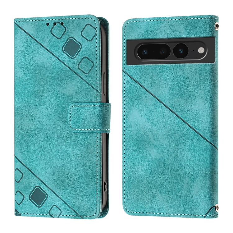 For Google Pixel 7 Pro 5G Skin-feel Embossed Leather Phone Case