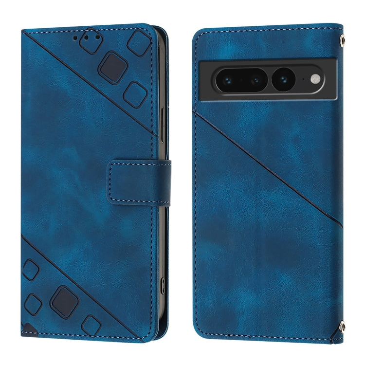 For Google Pixel 7 Pro 5G Skin-feel Embossed Leather Phone Case