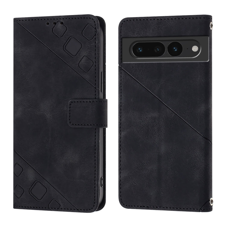 For Google Pixel 7 Pro 5G Skin-feel Embossed Leather Phone Case