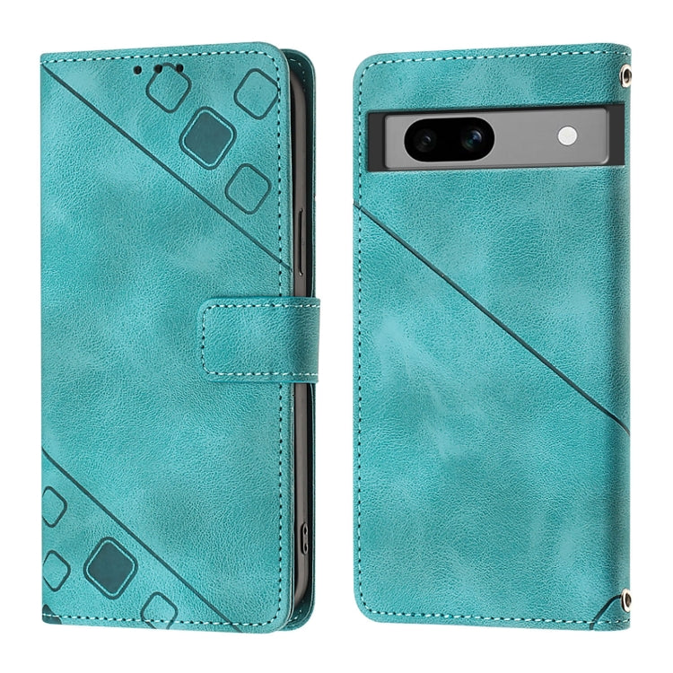 For Google Pixel 7a Skin-feel Embossed Leather Phone Case