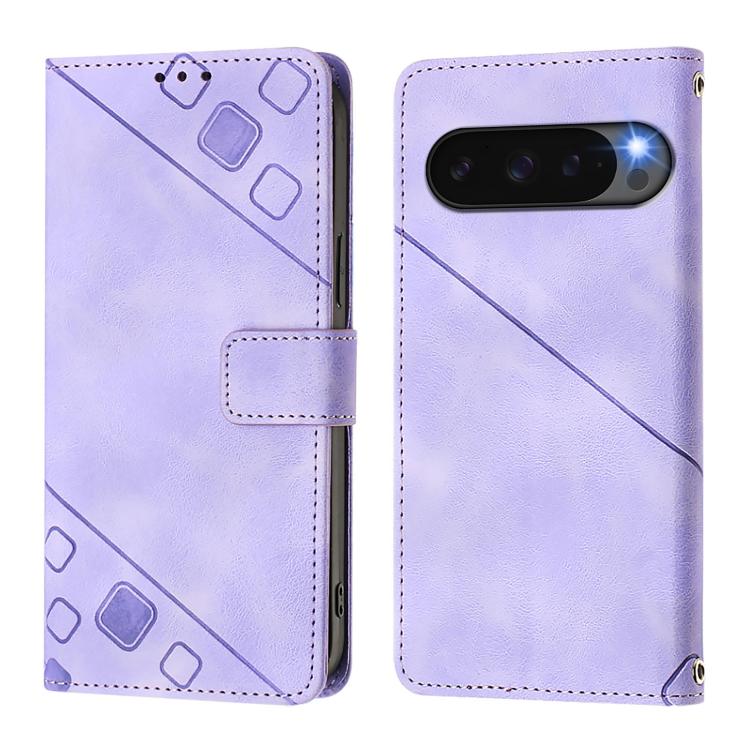 For Google Pixel 10 5G Global Skin-feel Embossed Leather Phone Case