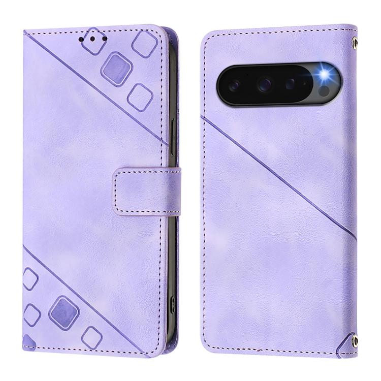 For Google Pixel 10 Pro XL 5G Global Skin-feel Embossed Leather Phone Case
