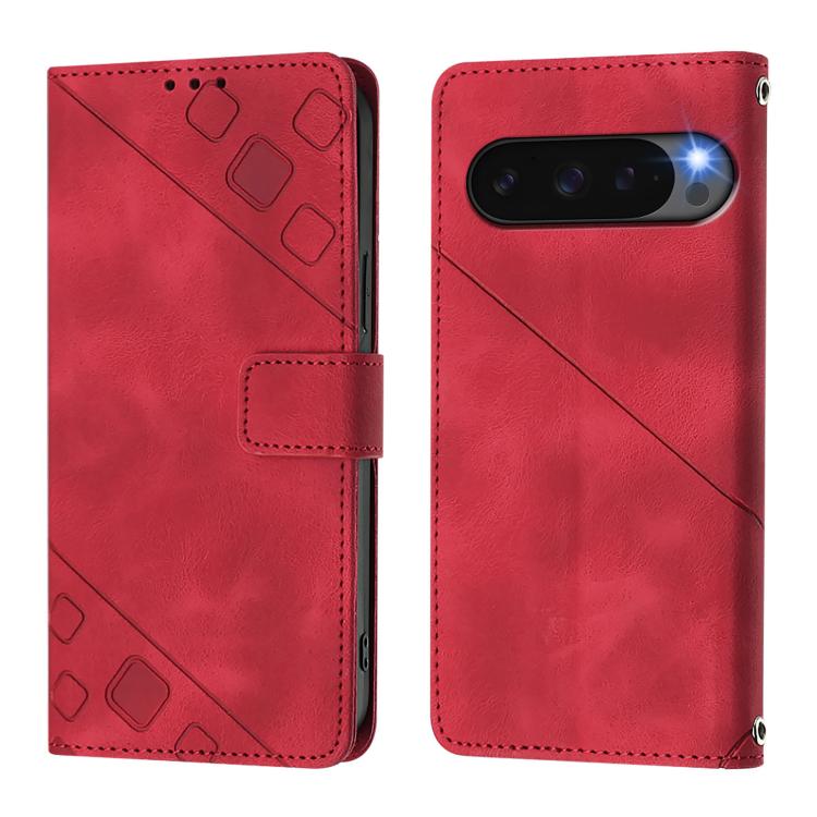 For Google Pixel 10 Pro XL 5G Global Skin-feel Embossed Leather Phone Case