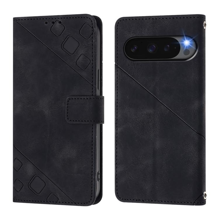 For Google Pixel 10 Pro XL 5G Global Skin-feel Embossed Leather Phone Case
