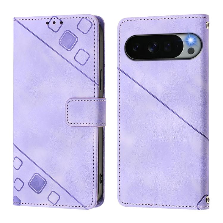 For Google Pixel 11 Pro XL Skin-feel Embossed Leather Phone Case