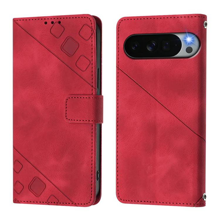 For Google Pixel 11 Pro XL Skin-feel Embossed Leather Phone Case